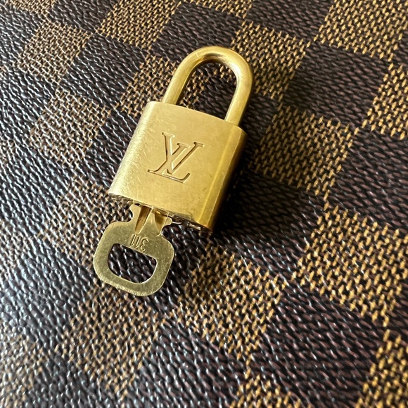 Louis Vuitton Padlock & 2 Keys Silver Bag Charm Num 310